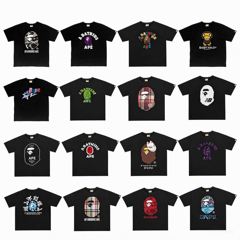 Bape Classic Monkey Print T-Shirt Collection Review: Midweight Cotton, Dozens of Colourways