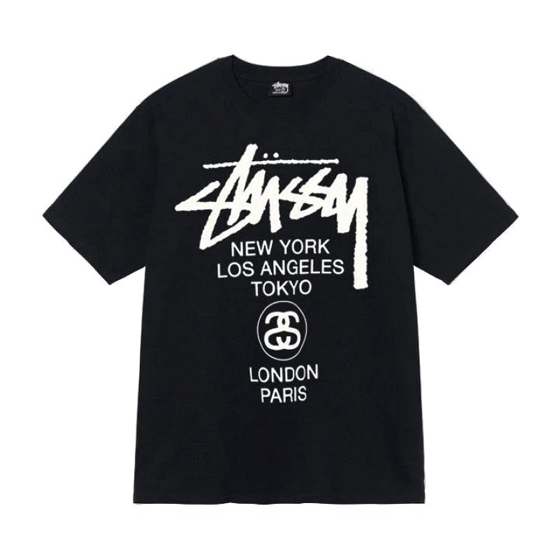 Stussy Letter-Print Black T-Shirt Review: Fit, Fabric and Print Checked Flat